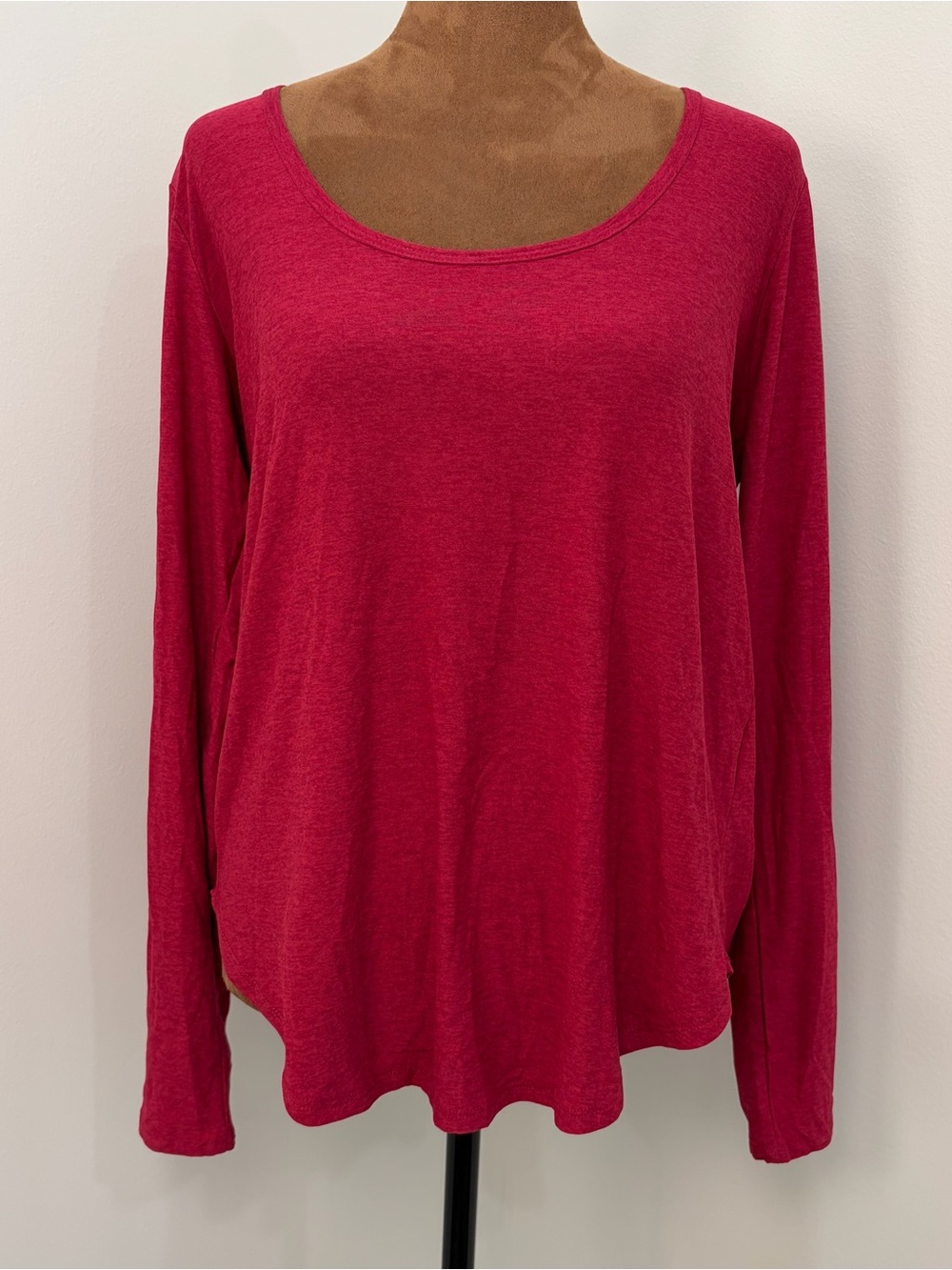 Beyond Yoga Bright Pink Heather Tee